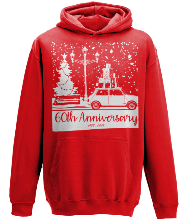 Anniversary Christmas hoodie - Fire red