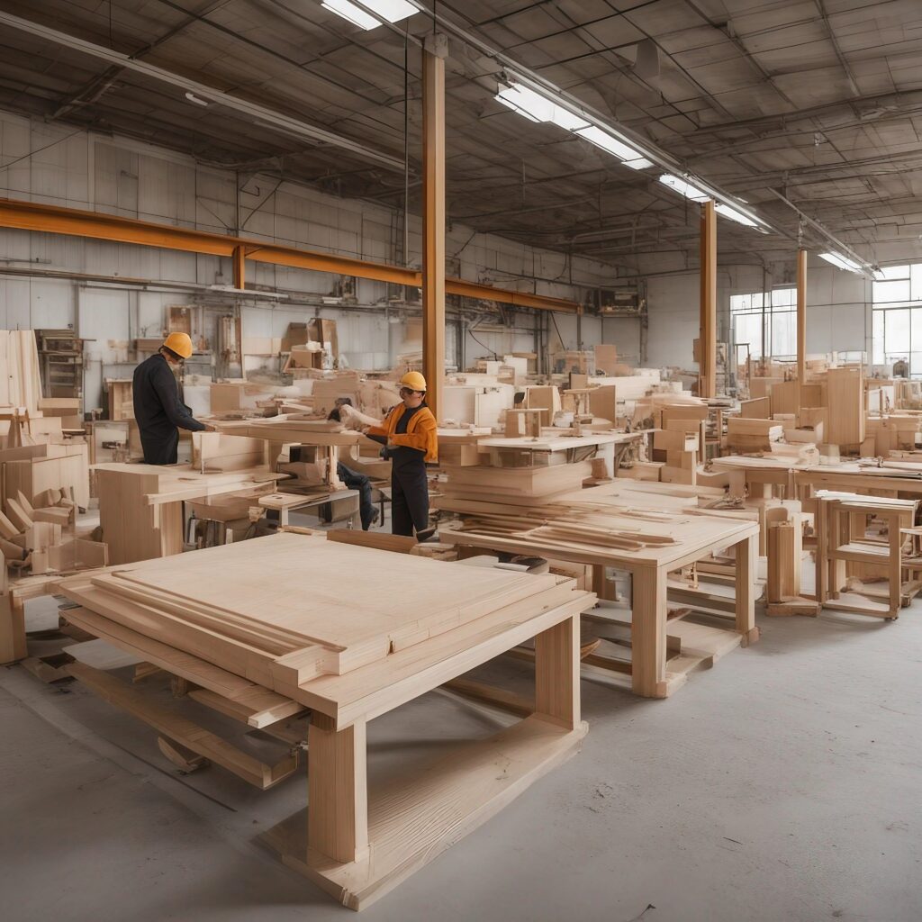 furniture factory making wooden products